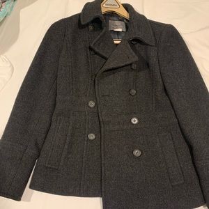 Grey Wool Peacoat